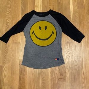 Aviator Nation smile half long sleeve shirt